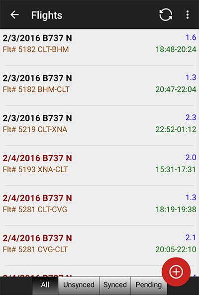 Logbook Pro for Android - Flights